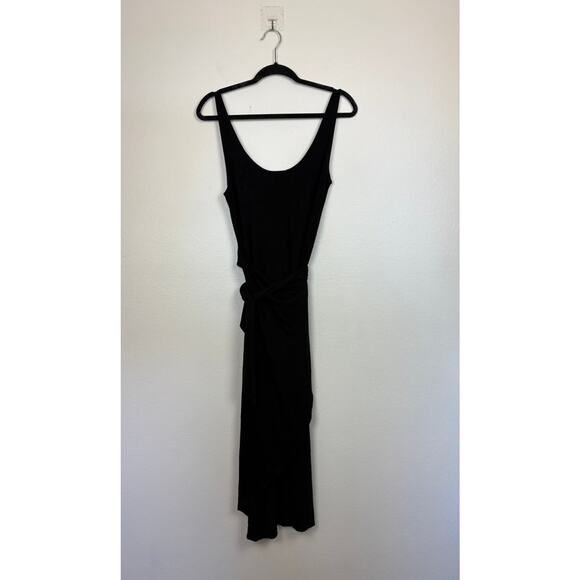 Reformation Kaila Tank Stretchy Scoop Neck Faux Wrap Front Slit Dress Medium - Picture 2 of 5